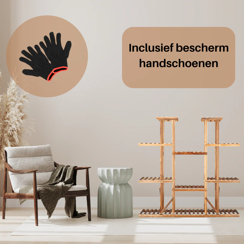 Plantenrek | Plantenrek Binnen | Plantenrek Buiten | 119 cm | Hout - Afbeelding 3