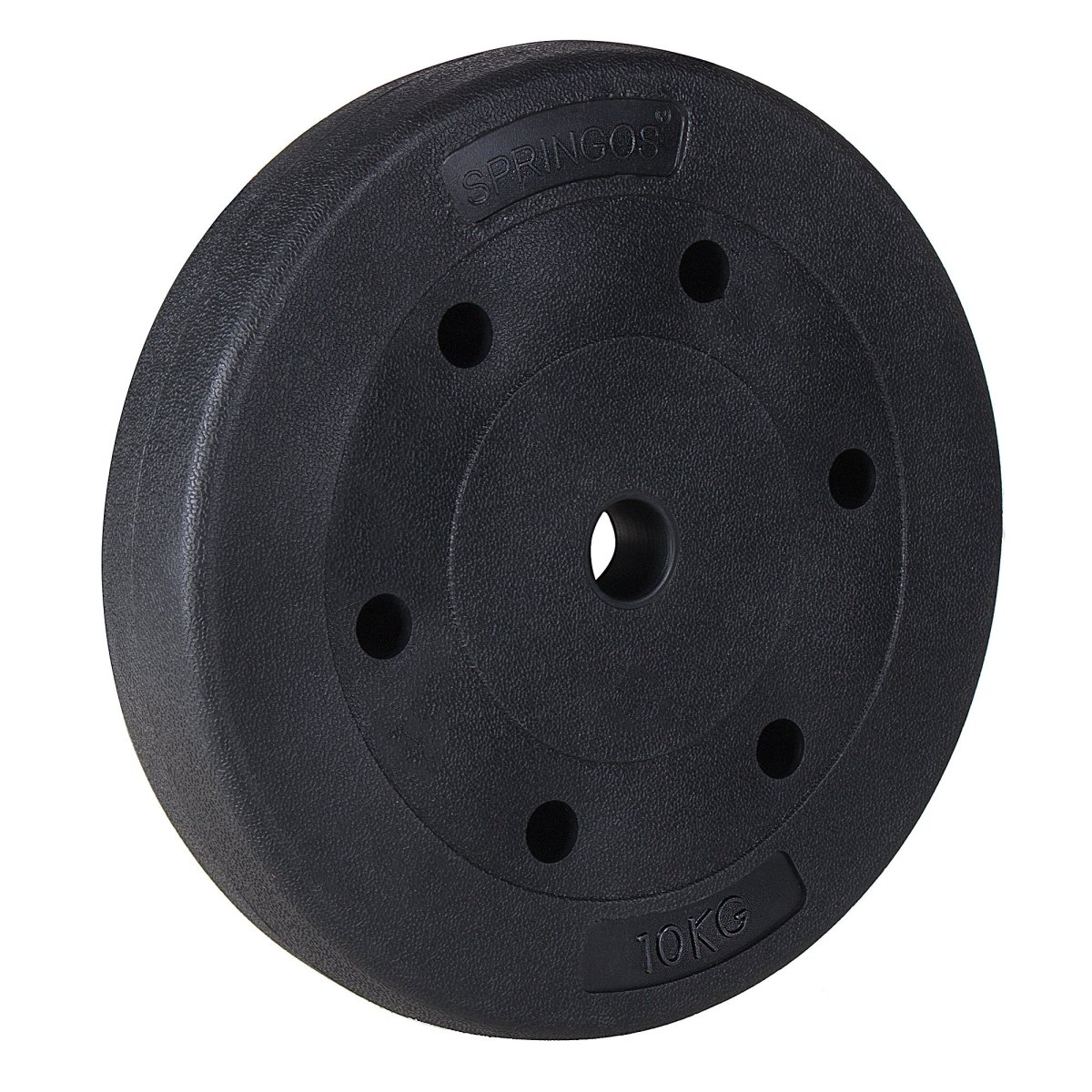 Halterschijf | 1 x 10 kg | Kunststof | Zwart - Afbeelding 5