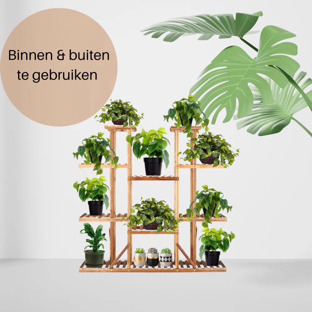 Plantenrek | Plantenrek Binnen | Plantenrek Buiten | 119 cm | Hout - Afbeelding 5