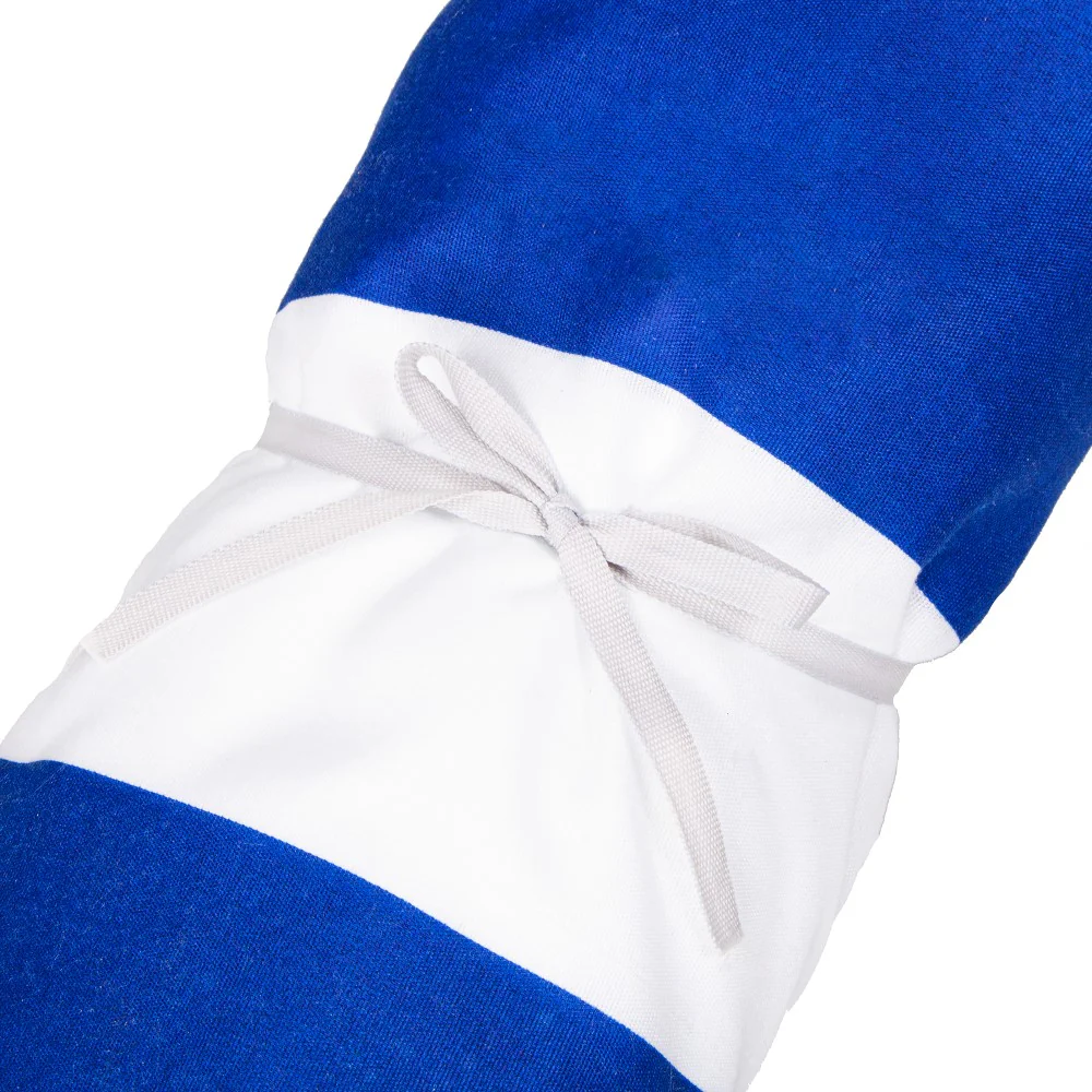 Strand Windscherm Met Stokken | Windscherm Strand | Windscherm Camping | 10 Meter | Blauw/Wit - Afbeelding 7