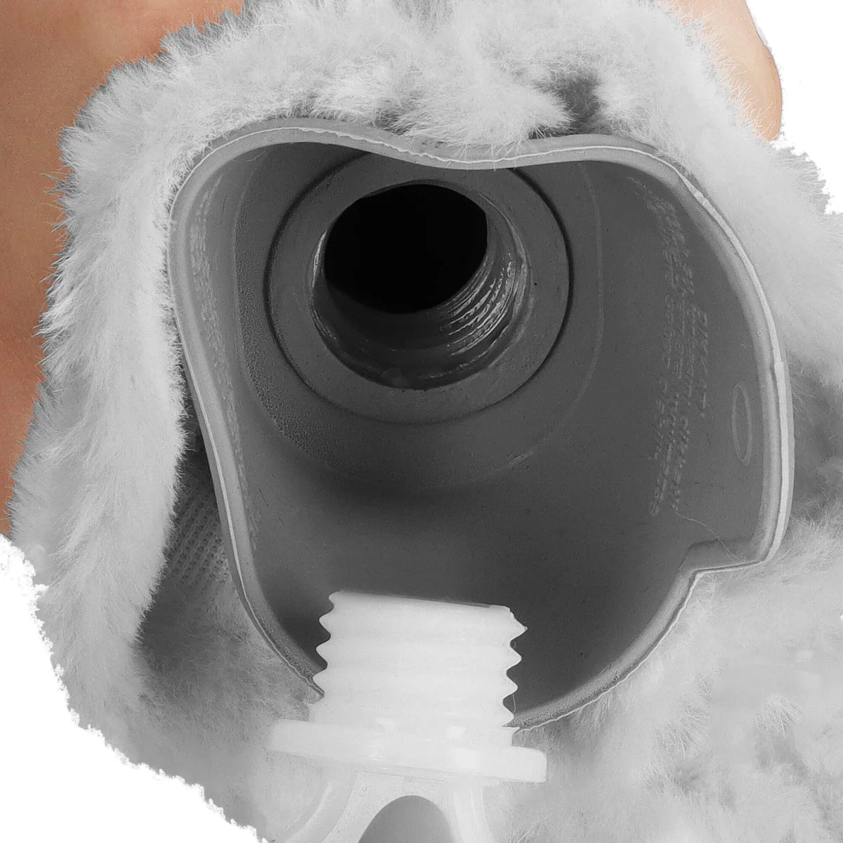Warmwaterkruik- Pluche -Hoes - 2L - Inhoud - Pijnverlichting- Ontspanning -Grijs - Afbeelding 4